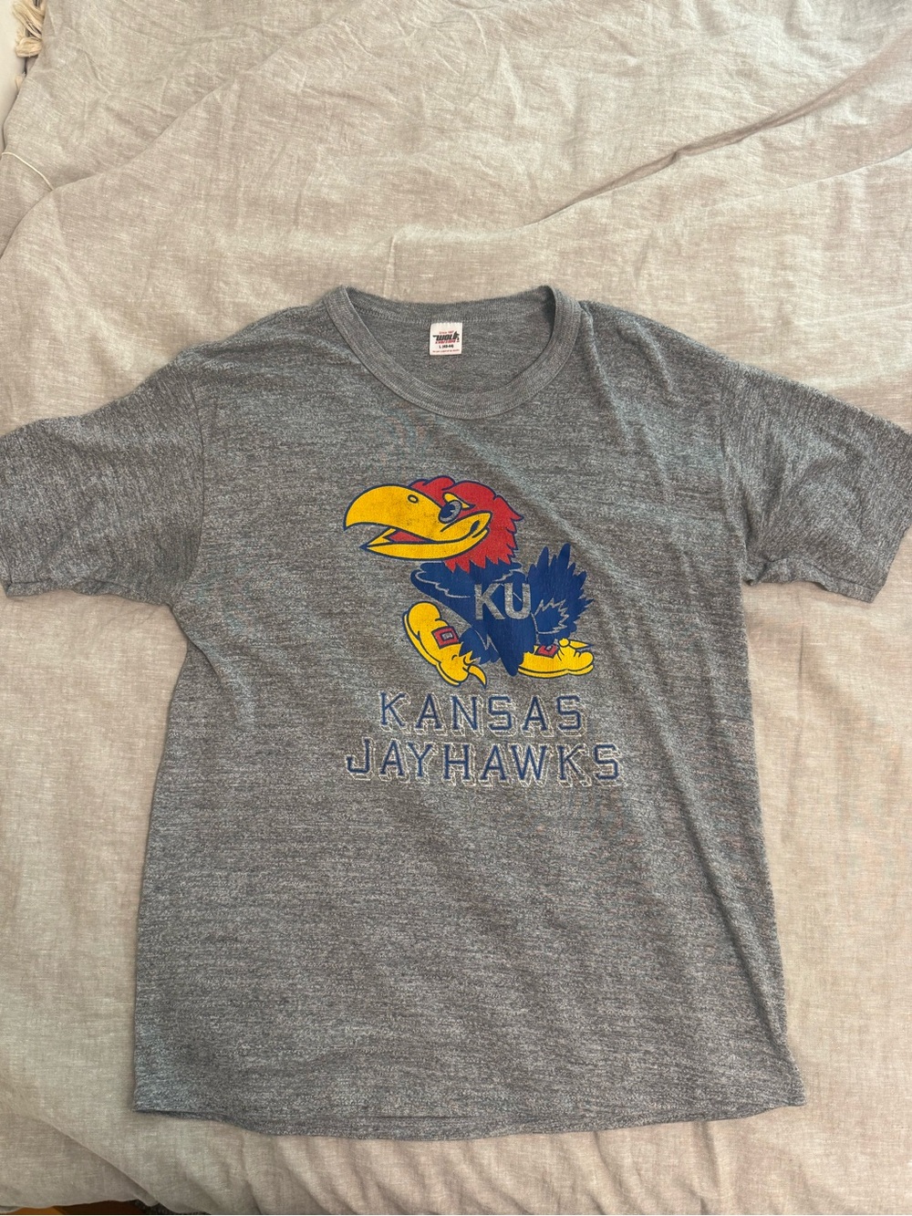 Kansas Jayhawks Youth Gray Graphic Tee